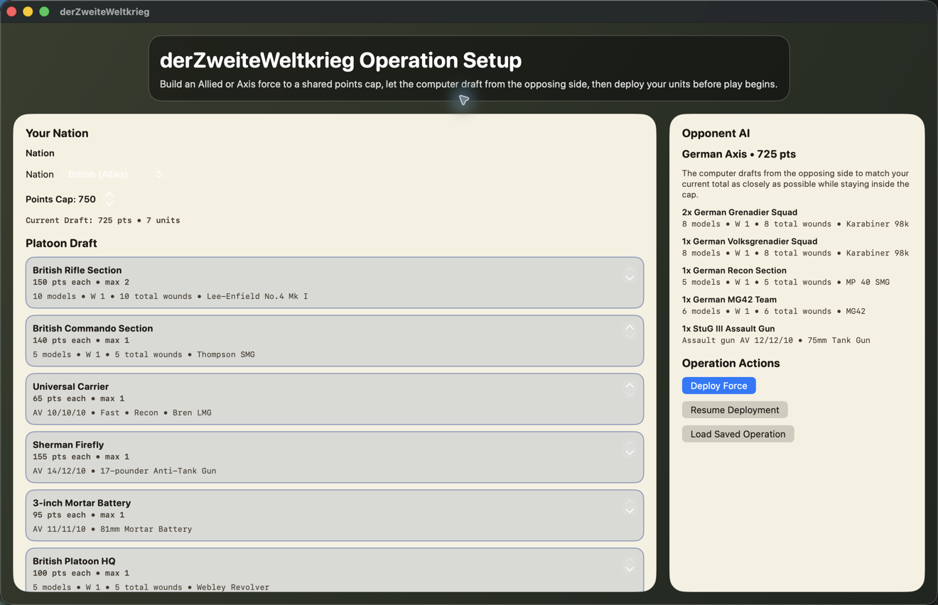 DerZweiteWeltkrieg operation setup